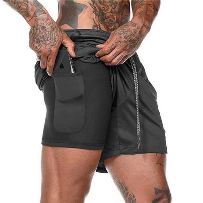 Men’s Double-Layer 2-in-1 Fitness Running Shorts
