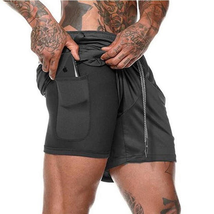 Men’s Double-Layer 2-in-1 Fitness Running Shorts