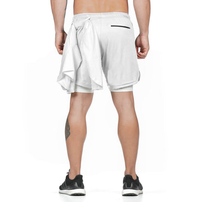Men’s Double-Layer 2-in-1 Fitness Running Shorts