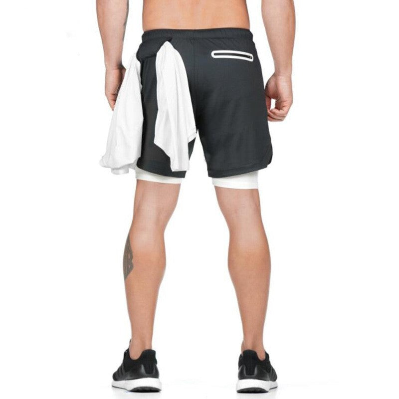 Men’s Double-Layer 2-in-1 Fitness Running Shorts